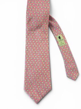 Vineyard Vines Novelty Mens 100% Silk Tie Necktie Pink Snail Martha's Vineyard